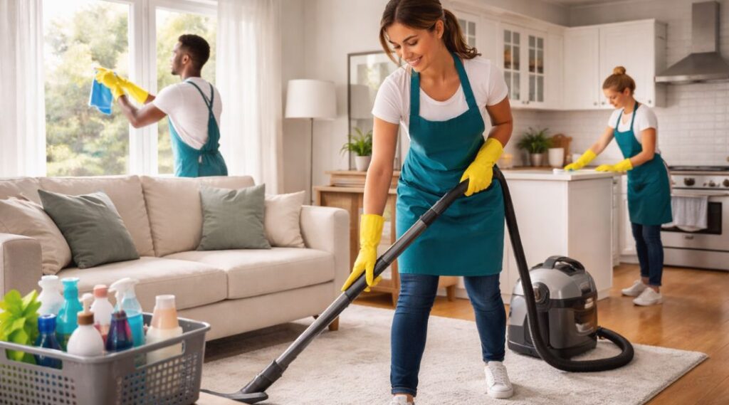 Professional deep cleaning team restoring a home to a fresh baseline
